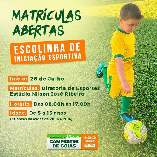 Escolinha de Futsal as inicia matriculas para crianças de 05